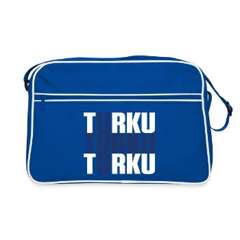 Turku Finland Flag - Retro Bag - blue/white - Front