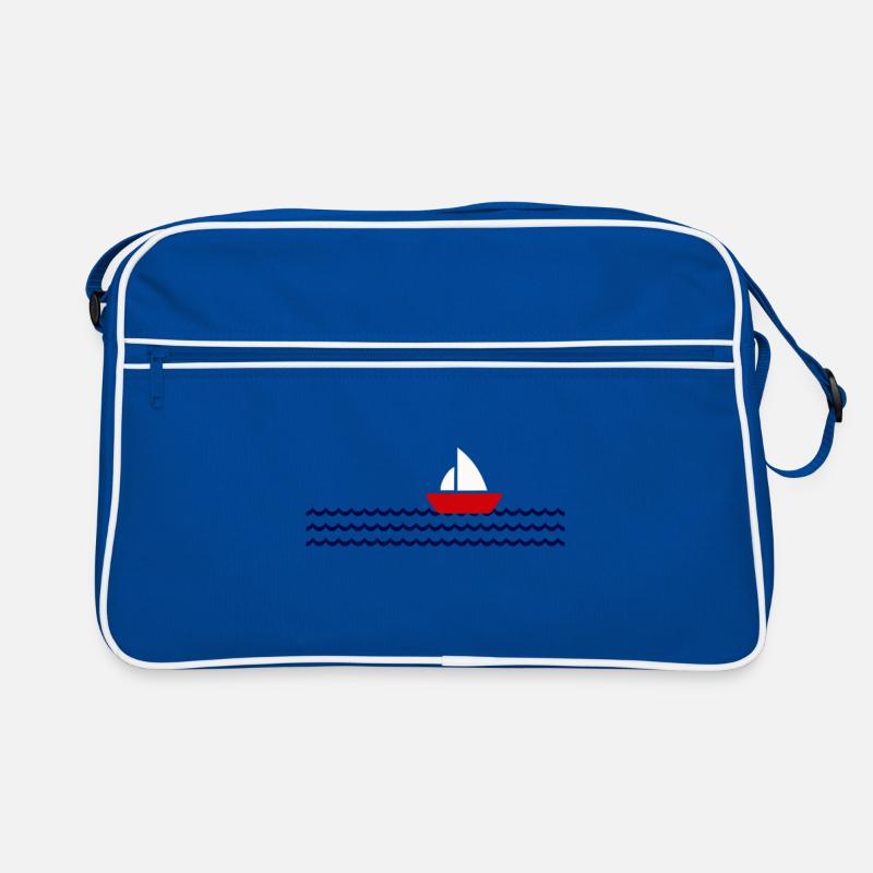 Segelschiff auf Meer Retro Tasche