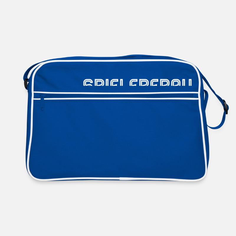 Spielerfrau 4 weiss - Retro Tasche - Blau/Weiß