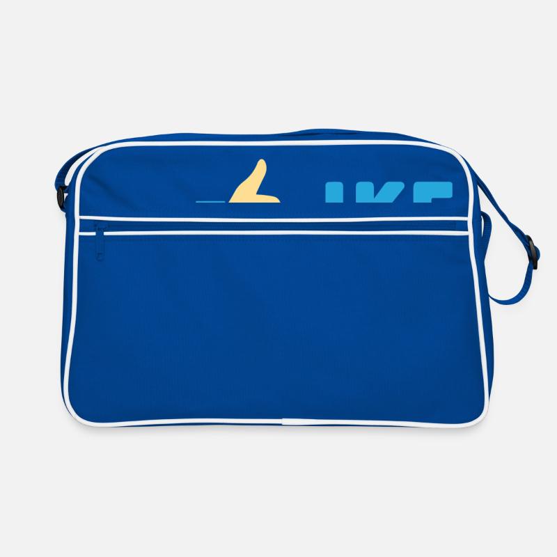 Like - Daumen hoch - Retro Tasche - Blau/Weiß