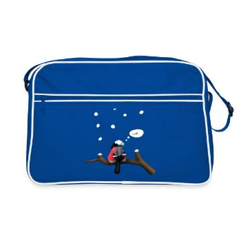 Melancholic bird - Retro Bag - blue/white - Front