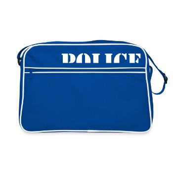 police - Retro Tasche - Blau/Weiß - Vorne