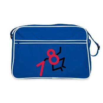 Finally: 18 years! - Retro Bag - blue/white - Front