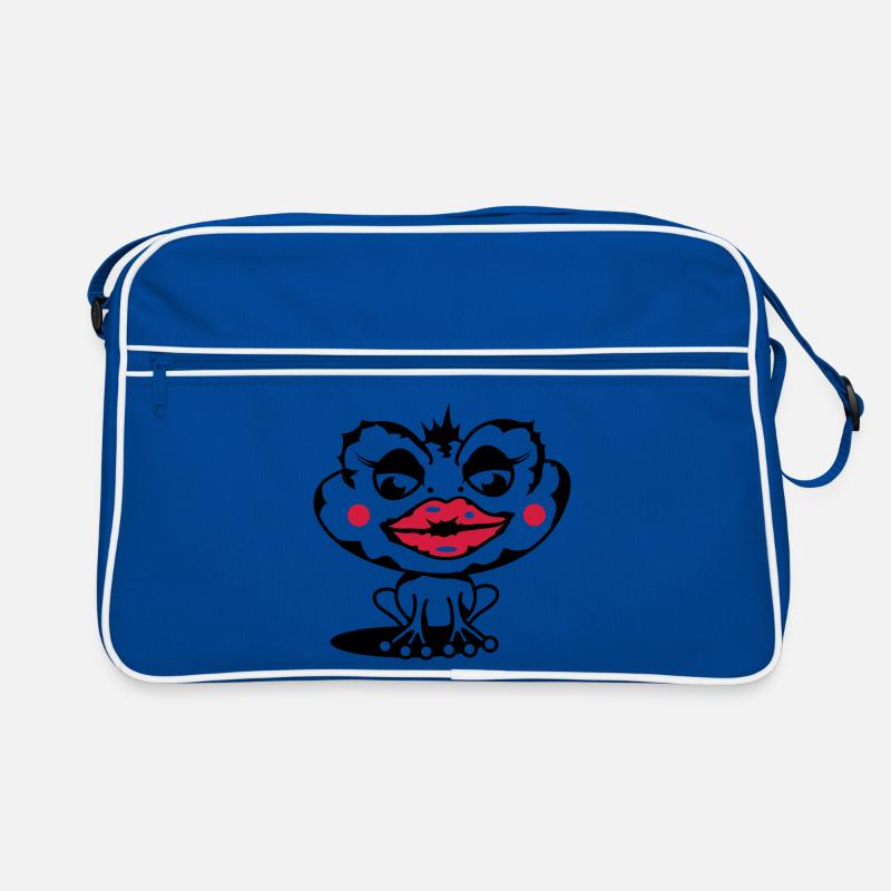 Eine Kröte mit dicker Lippe Retro Tasche