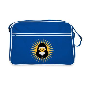 Nonne | Nun | Christ | Star - Retro Bag - blue/white - Front