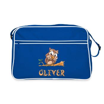 Owl Oliver - Retro Bag - blue/white - Front
