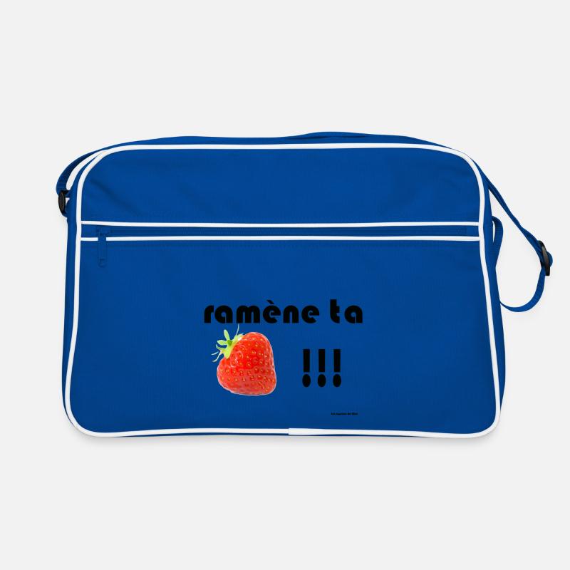 Sichern Sie Ihre Erdbeeren Retro Tasche