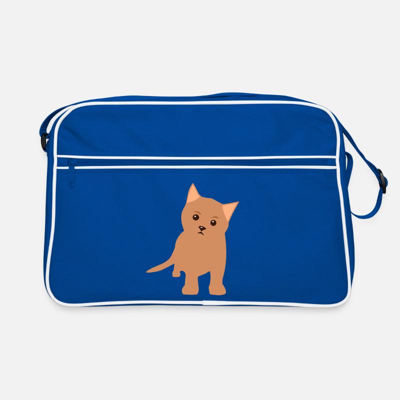 Conception de la Surface Chaton Marron Sac Retro