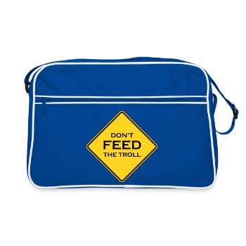 Ne nourrissez pas le bouclier de troll - Sac Retro - bleu/blanc - Devant