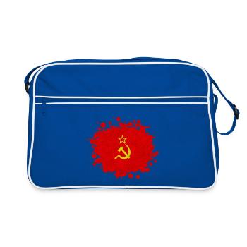UdSSR Klecks / Sowjetunion Geschenk Kommunismus - Retro Tasche - Blau/Weiß - Vorne