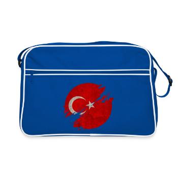Cercle de Turquie / Drapeau Cadeau Drapeau National - Sac Retro - bleu/blanc - Devant