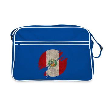 Peru Circle / Flag Gift National Flag - Retro Bag - blue/white - Front