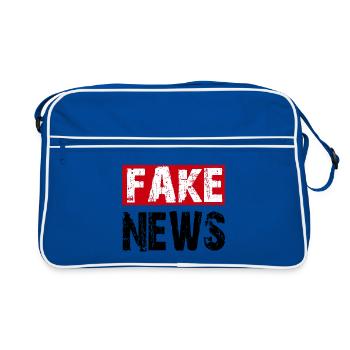 FAKE NEWS, fausses nouvelles - Sac Retro - bleu/blanc - Devant