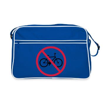 pas de bicyclette enseigne zone conduite vélo drah - Sac Retro - bleu/blanc - Devant