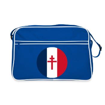 blason gratuit en france croix de lorraine - Sac Retro - bleu/blanc - Devant