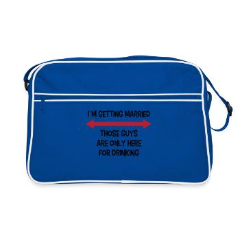 Party Bachelor Party Mariage drôle en disant - Sac Retro - bleu/blanc - Devant