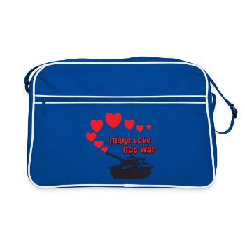 make love not war - Sac Retro - bleu/blanc - Devant