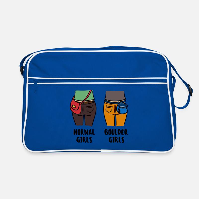 Boulder Boulderer Climbing Mountaineering Funny Retro Bag