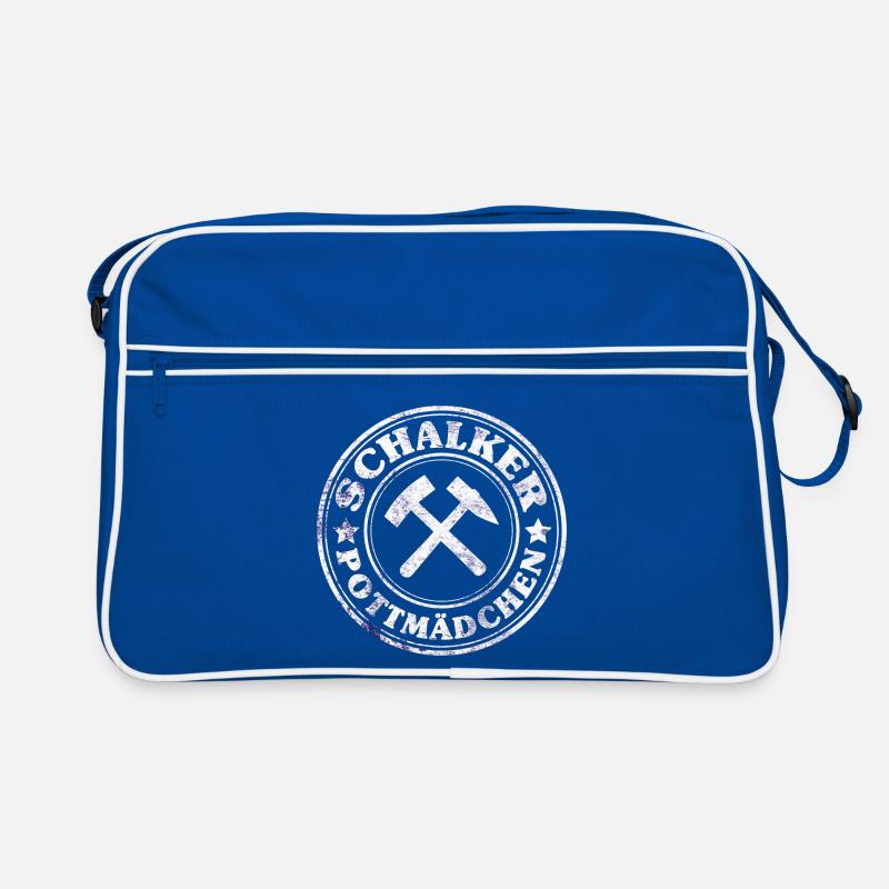 Schalker Ruhrpott Mädchen - Retro Tasche - Blau/Weiß