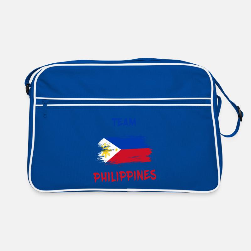 Team Philippinen / Manila - Retro Tasche - Blau/Weiß