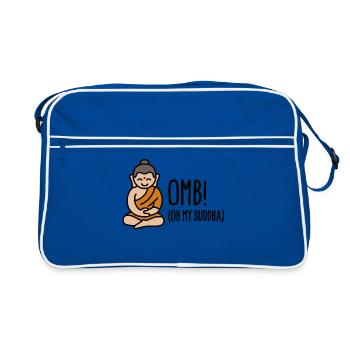 OMB - Oh my Buddha (OMG) - Retro Tasche - Blau/Weiß - Vorne