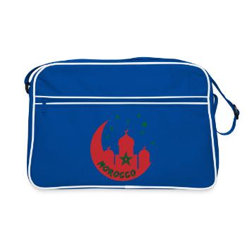 Conception de la mosquée du Maroc - Sac Retro - bleu/blanc - Devant