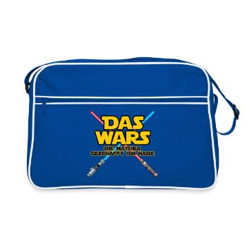 Das Wars Spruch Matura Geschafft Schulabschluss - Retro Tasche - Blau/Weiß - Vorne
