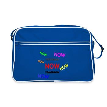 Dynamic Reminder Text Illustration - Retro Bag - blue/white - Front