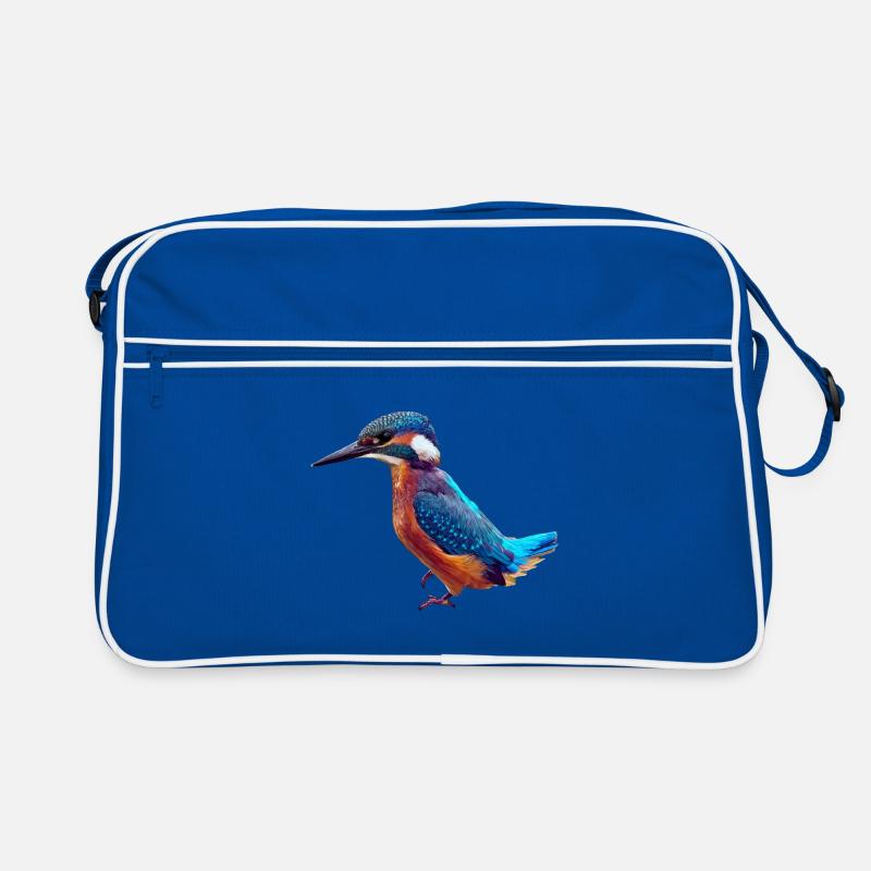 Eisvogel - Retro Tasche - Blau/Weiß
