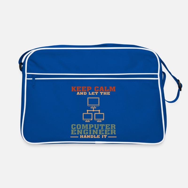 Bestseller Computer Engineer T-Shirt, Keep Calm Retro Tasche