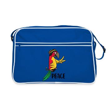 Parrot Jamaica Reggae Reggae Music Love Peace - Sac Retro - bleu/blanc - Devant