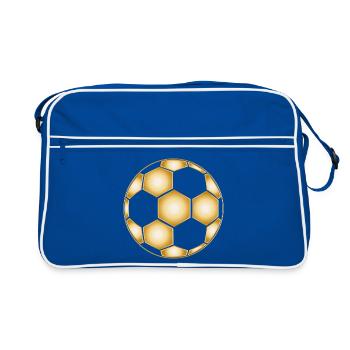 modèle de football doré - Sac Retro - bleu/blanc - Devant