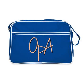OPA MINIMALISTISCH - Retro Tasche - Blau/Weiß - Vorne