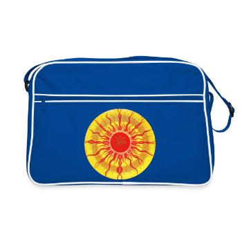 Sternentor SchöpfungsEnergie - Sonja Ariel - Retro Tasche - Blau/Weiß - Vorne