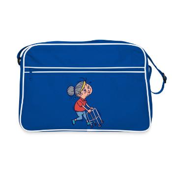 Humour drôle course course jogging marathon sport - Sac Retro - bleu/blanc - Devant