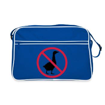 Goose forbidden sign - Retro Bag - blue/white - Front