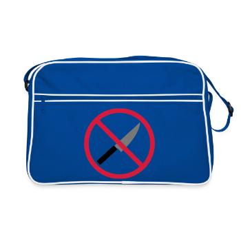 Forbidden sign knife - Retro Bag - blue/white - Front
