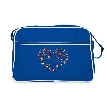 Premiers secours Médecine Infirmière Médecin Docteur - Sac Retro - bleu/blanc - Devant