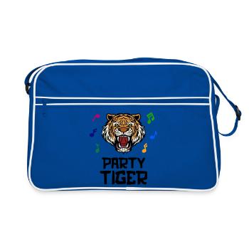 Party animals partying drinking getting drunk - Retro Bag - blue/white - Front