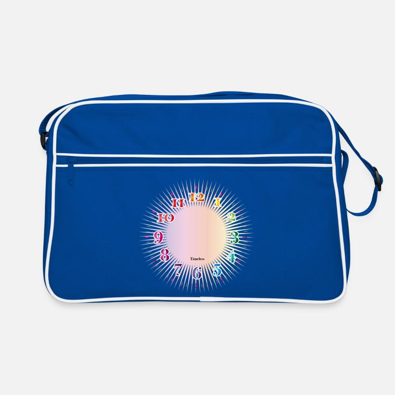 Dial with colorful numerals without clock hands Retro Bag