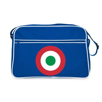 Autocollant cocarde de l'armée de l'air Italie Italia aeronautica - Sac Retro - bleu/blanc - Devant