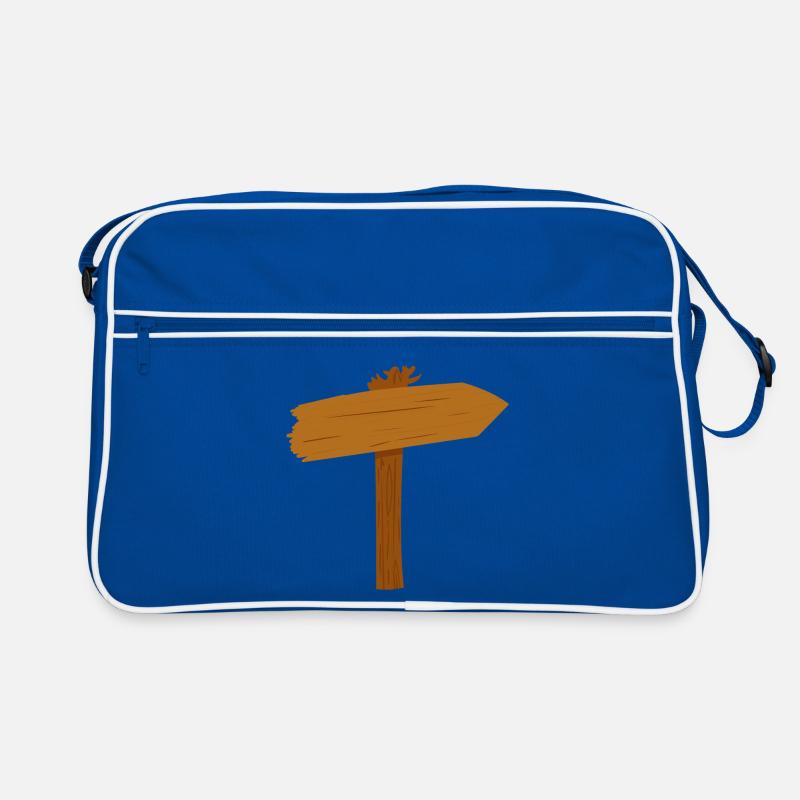 Signpost Path Path Direction Retro Bag