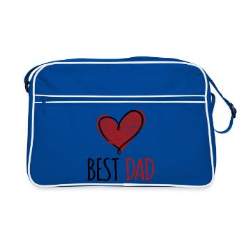 Meilleur papa papa fête des pères coeur préféré papa papa - Sac Retro - bleu/blanc - Devant