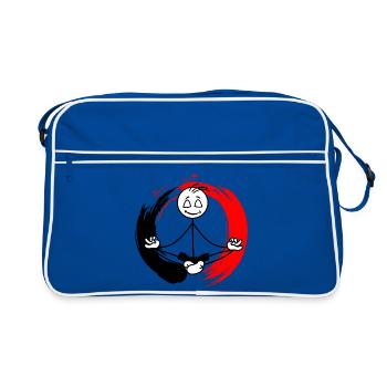 Méditation zen - Sac Retro - bleu/blanc - Devant