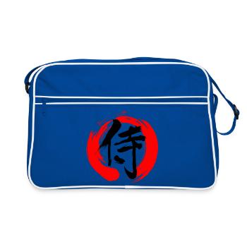 Samouraï en signe zen - Sac Retro - bleu/blanc - Devant