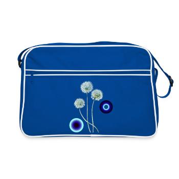 Allium Flowers in Retro Style - Retro Bag - blue/white - Front