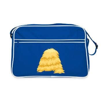 Why is there straw here? - Retro Bag - blue/white - Front