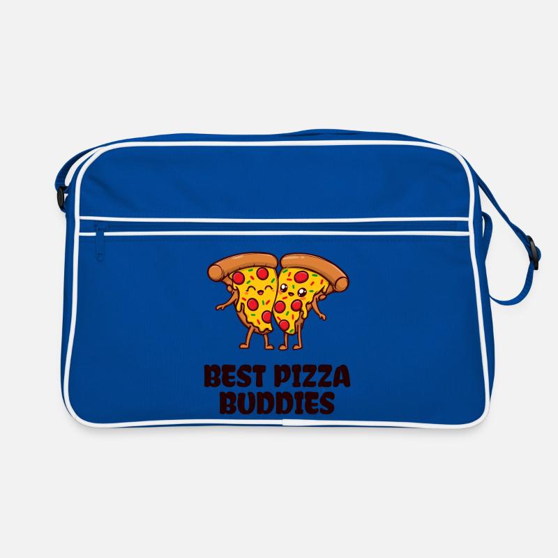 Pizza Buddy Beste Freunde Statement Retro Tasche