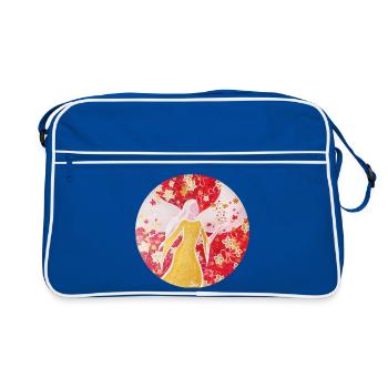 BlütenEngel - Sonja Ariel von Staden - Retro Tasche - Blau/Weiß - Vorne