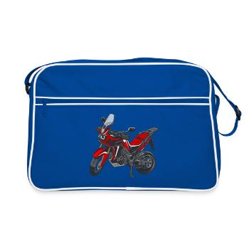 Africa Twin Enduro - solo trired - Sac Retro - bleu/blanc - Devant